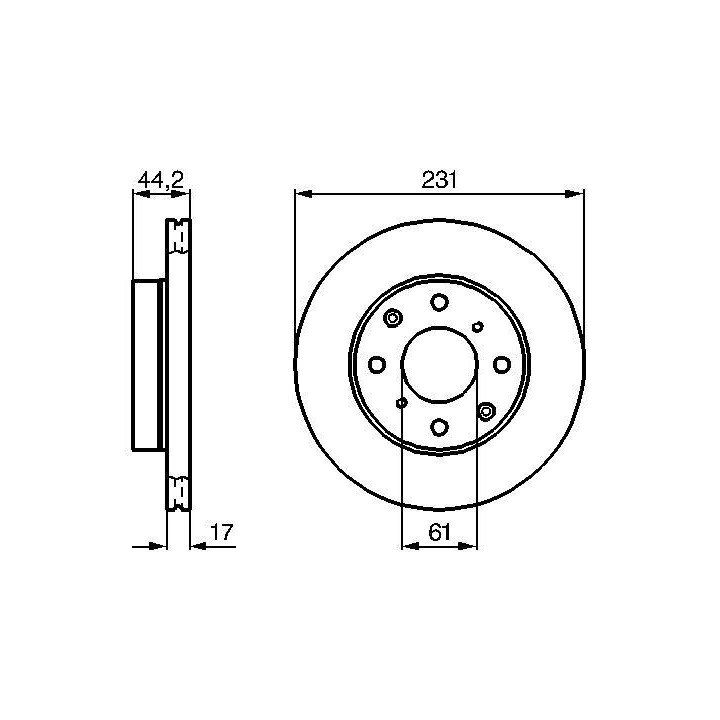 Stabdžių diskas BOSCH 0 986 478 203
