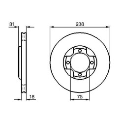 Stabdžių diskas BOSCH 0 986 478 249