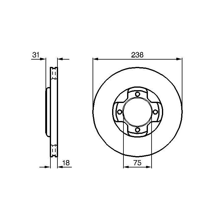 Stabdžių diskas BOSCH 0 986 478 249