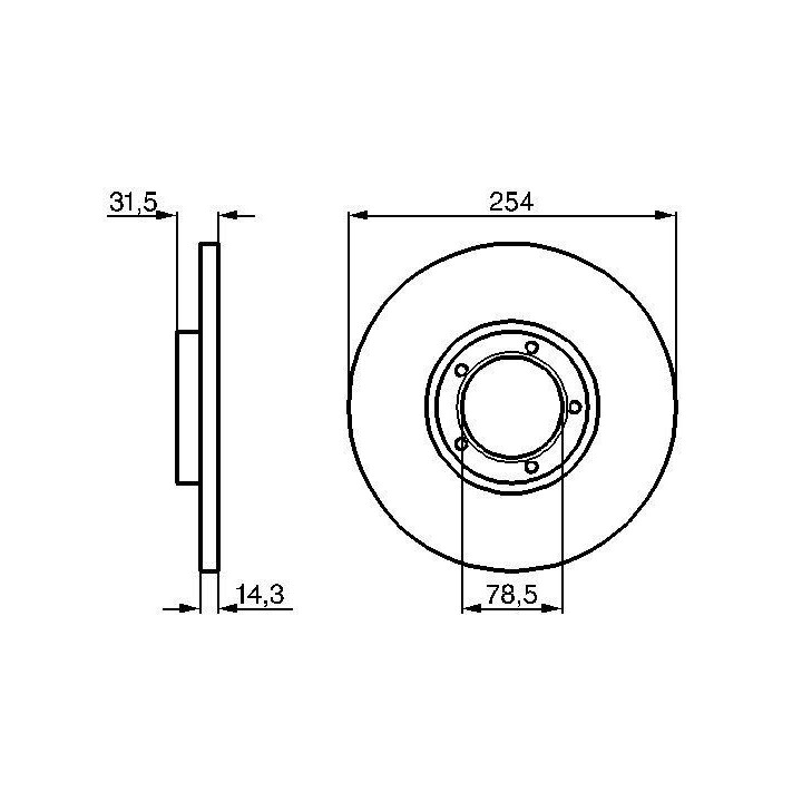 Stabdžių diskas BOSCH 0 986 478 345