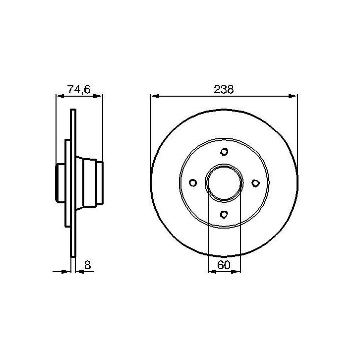 Stabdžių diskas BOSCH 0 986 478 442