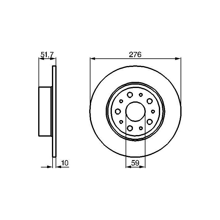 Stabdžių diskas BOSCH 0 986 478 463
