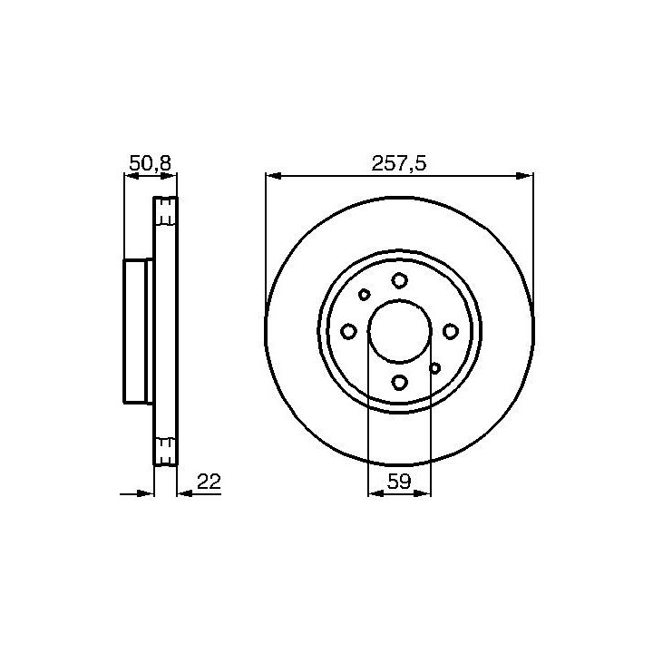 Stabdžių diskas BOSCH 0 986 478 512