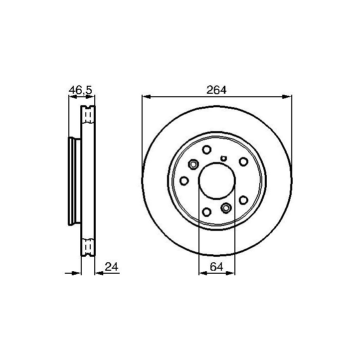 Stabdžių diskas BOSCH 0 986 478 523