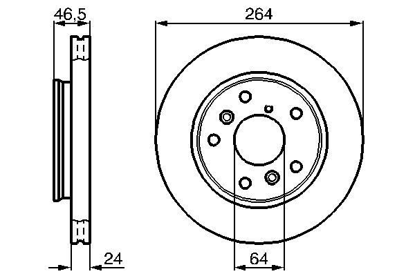 Stabdžių diskas BOSCH 0 986 478 523
