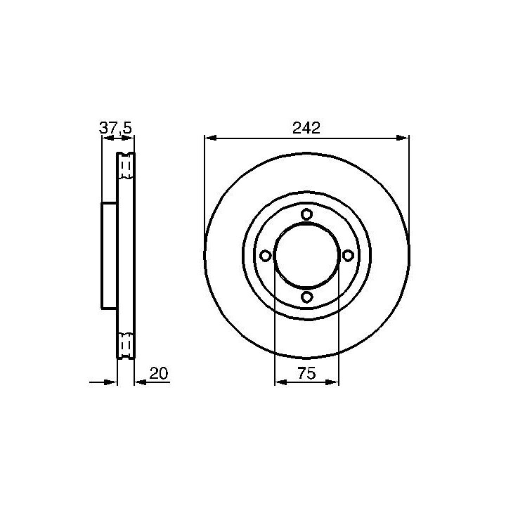 Stabdžių diskas BOSCH 0 986 478 524
