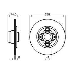 Stabdžių diskas BOSCH 0 986 478 557