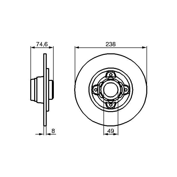 Stabdžių diskas BOSCH 0 986 478 557