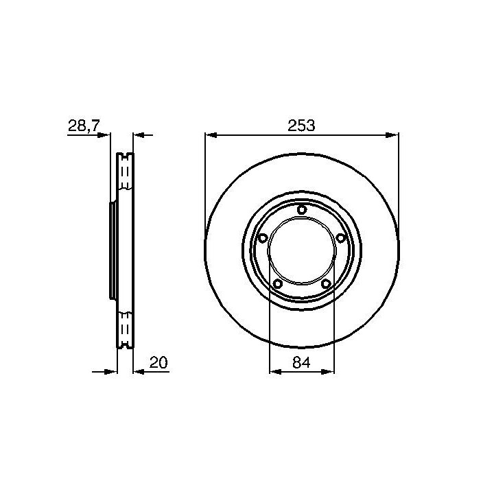 Stabdžių diskas BOSCH 0 986 478 664