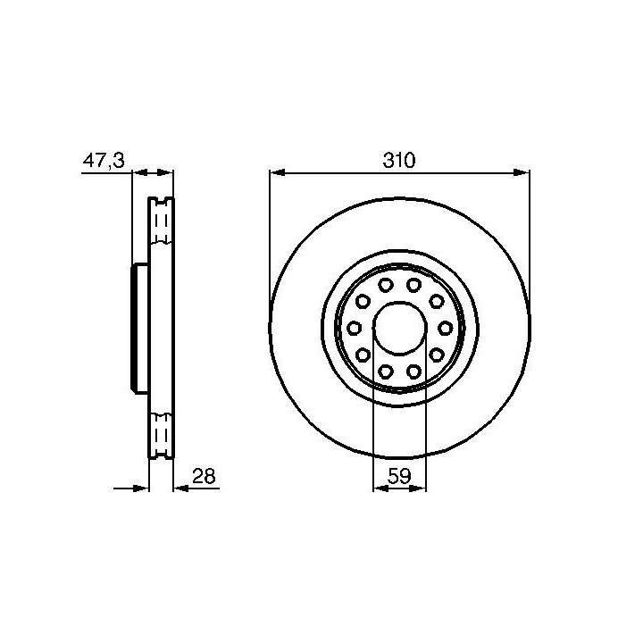 Stabdžių diskas BOSCH 0 986 478 669