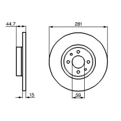 Stabdžių diskas BOSCH 0 986 478 677