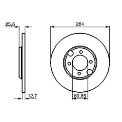 Stabdžių diskas BOSCH 0 986 478 689