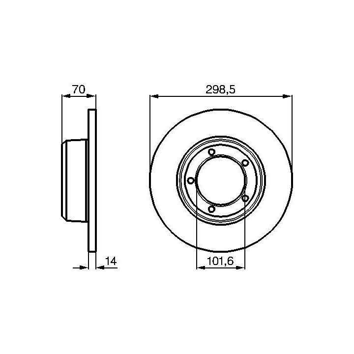 Stabdžių diskas BOSCH 0 986 478 827