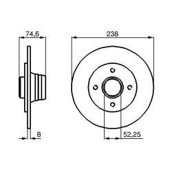 Stabdžių diskas BOSCH 0 986 478 866