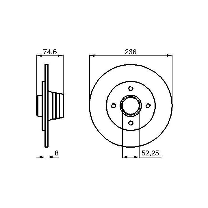 Stabdžių diskas BOSCH 0 986 478 866
