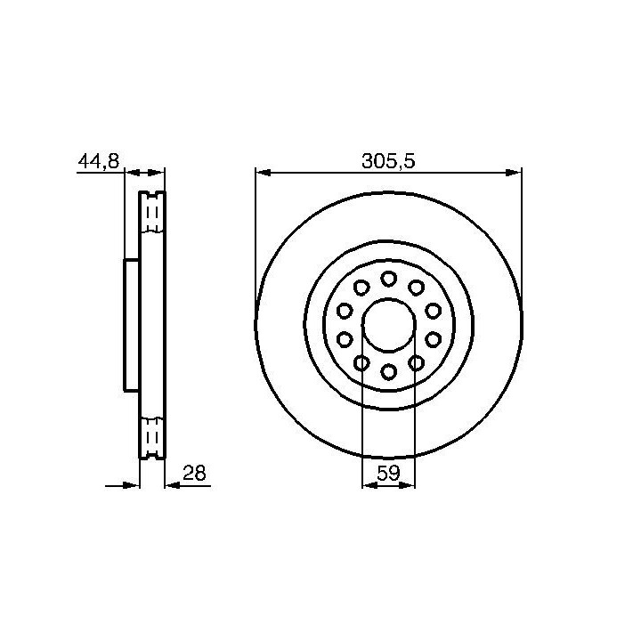 Stabdžių diskas BOSCH 0 986 478 963
