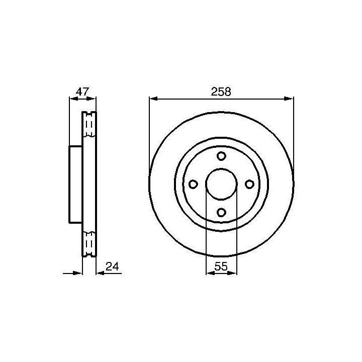 Stabdžių diskas BOSCH 0 986 478 989
