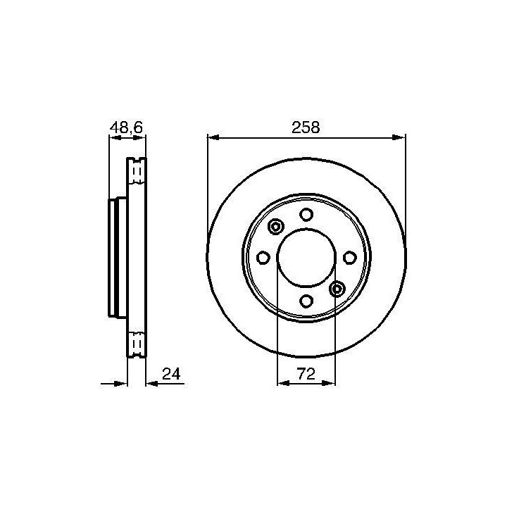 Stabdžių diskas BOSCH 0 986 479 008