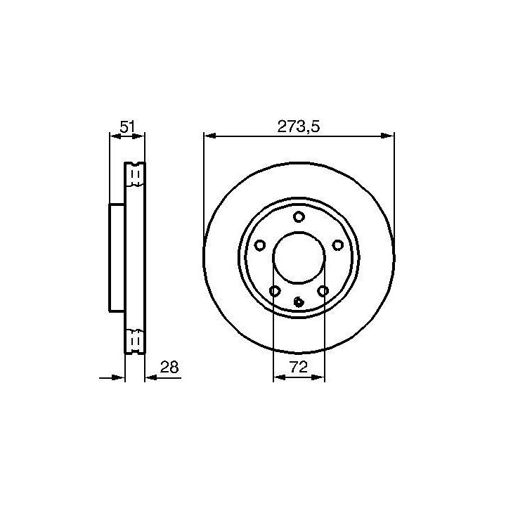 Stabdžių diskas BOSCH 0 986 479 016
