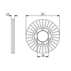 Stabdžių diskas BOSCH 0 986 479 053