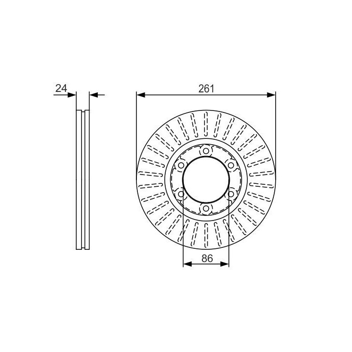 Stabdžių diskas BOSCH 0 986 479 053