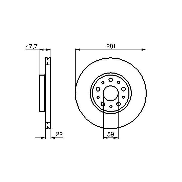 Stabdžių diskas BOSCH 0 986 479 100