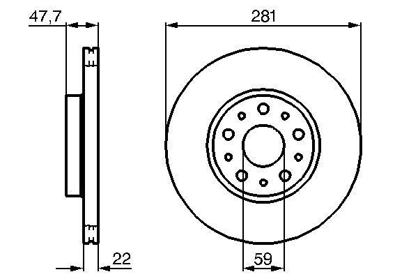 Stabdžių diskas BOSCH 0 986 479 100