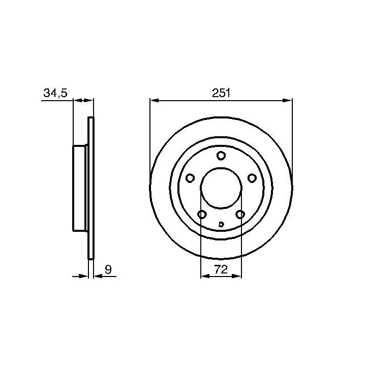 Stabdžių diskas BOSCH 0 986 479 208