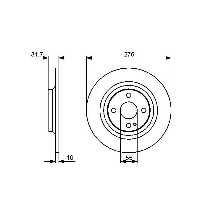 Stabdžių diskas BOSCH 0 986 479 473