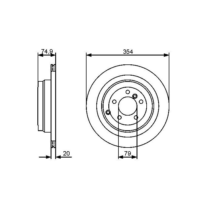 Stabdžių diskas BOSCH 0 986 479 479