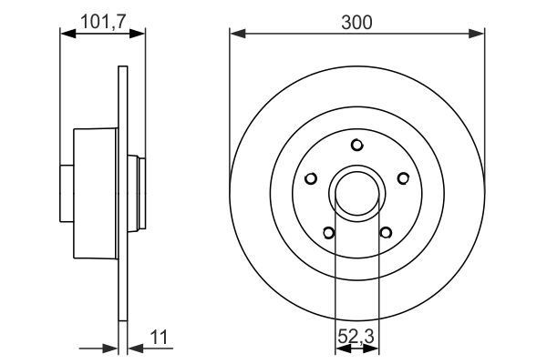 Stabdžių diskas BOSCH 0 986 479 573