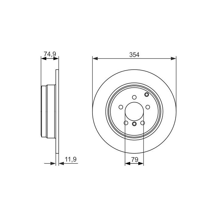 Stabdžių diskas BOSCH 0 986 479 612