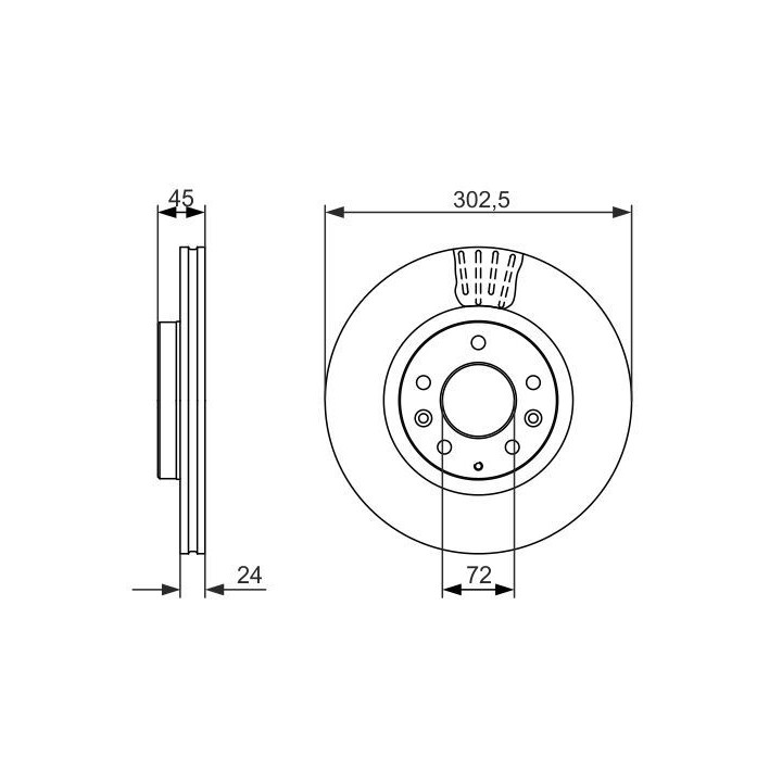 Stabdžių diskas BOSCH 0 986 479 700