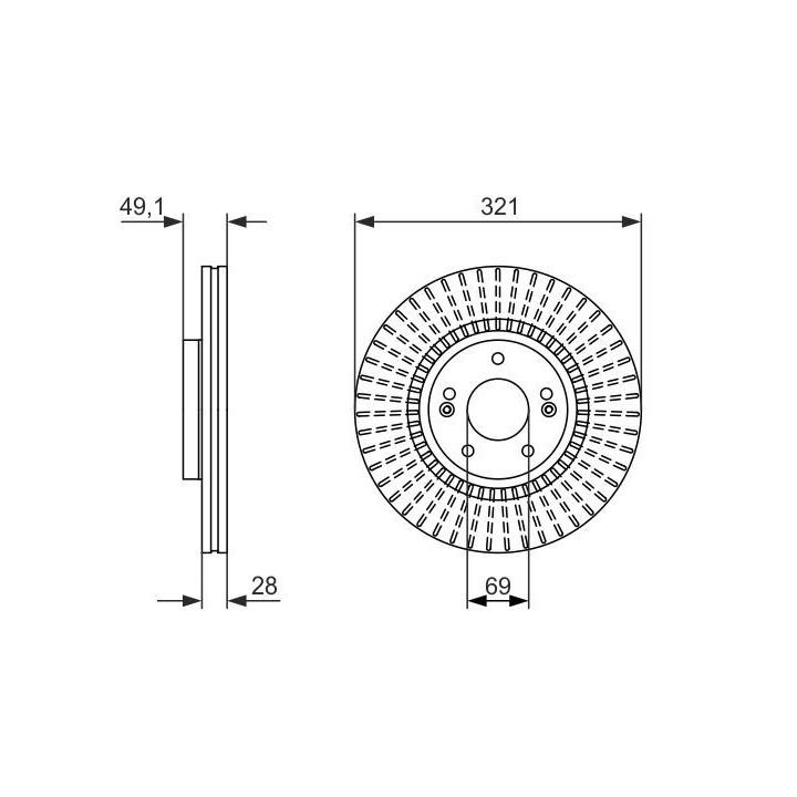 Stabdžių diskas BOSCH 0 986 479 786
