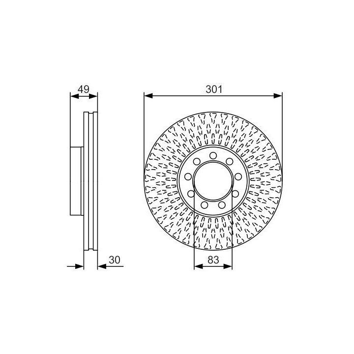 Stabdžių diskas BOSCH 0 986 479 A23