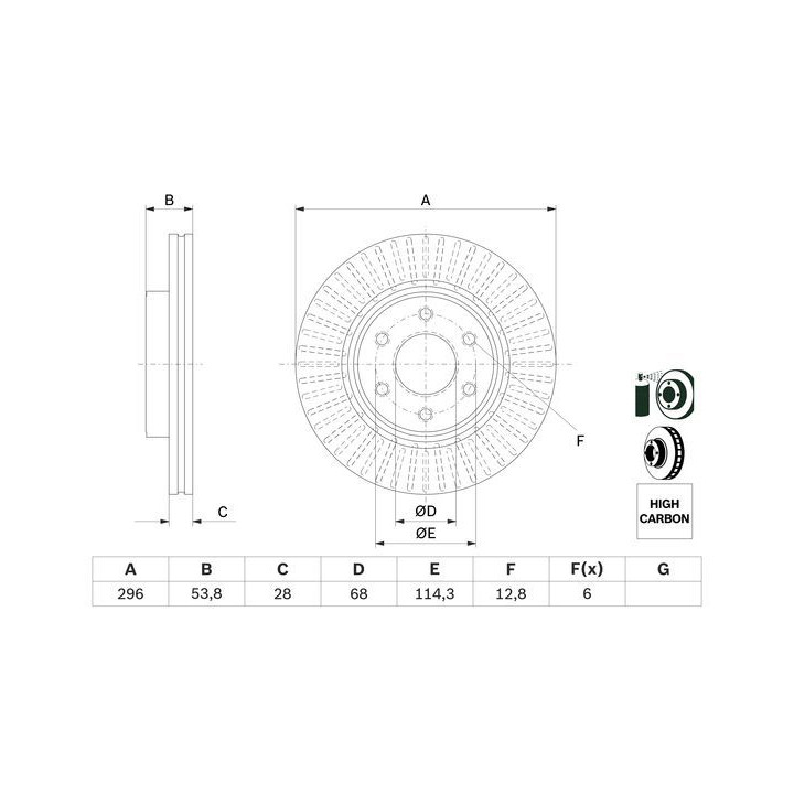 Stabdžių diskas BOSCH 0 986 479 E35