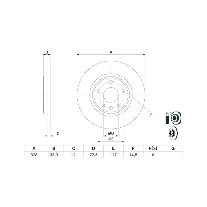 Stabdžių diskas BOSCH 0 986 479 E57