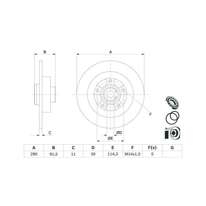 Stabdžių diskas BOSCH 0 986 479 F24