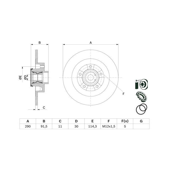 Stabdžių diskas BOSCH 0 986 479 F42