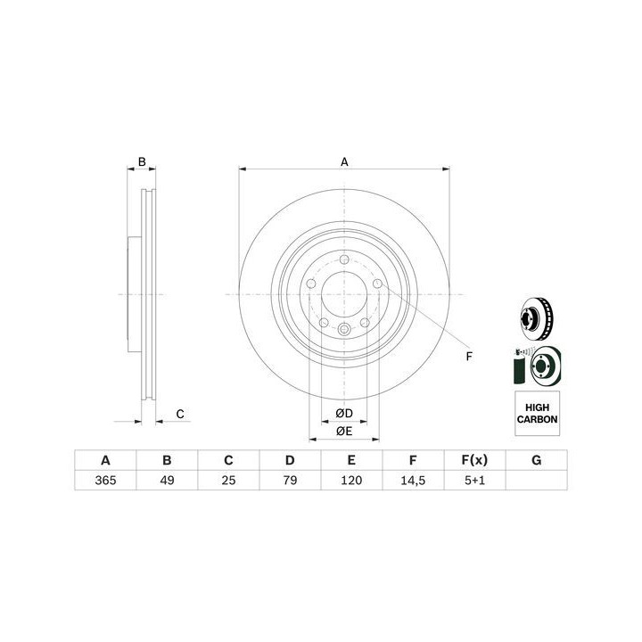 Stabdžių diskas BOSCH 0 986 479 F68