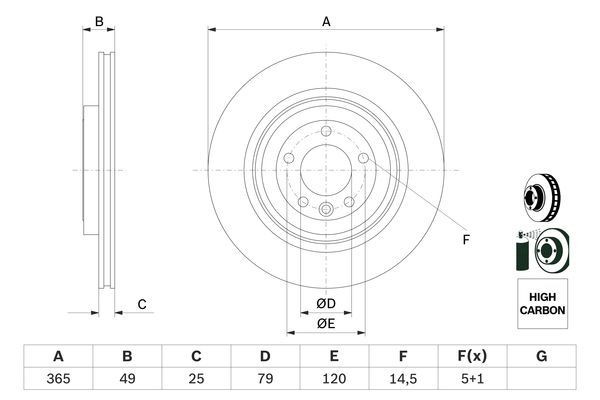 Stabdžių diskas BOSCH 0 986 479 F68