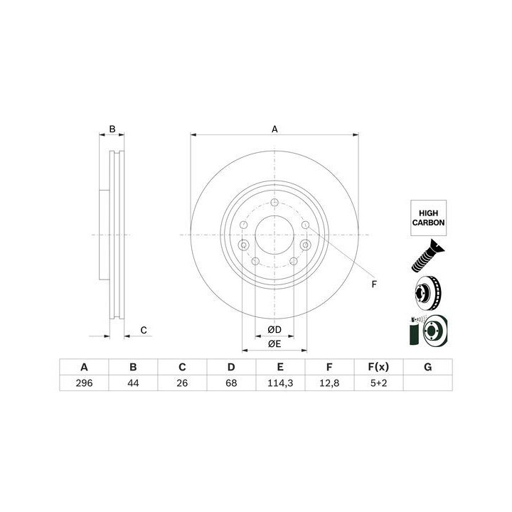 Stabdžių diskas BOSCH 0 986 479 F71
