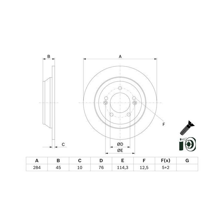 Stabdžių diskas BOSCH 0 986 479 G28