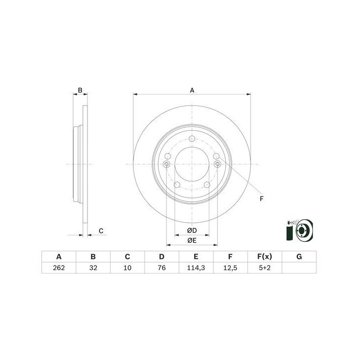 Stabdžių diskas BOSCH 0 986 479 G29