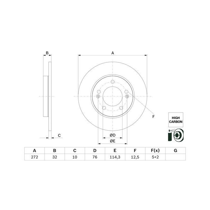 Stabdžių diskas BOSCH 0 986 479 G30