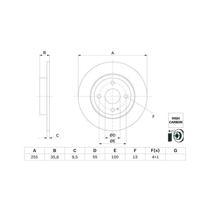Stabdžių diskas BOSCH 0 986 479 G72
