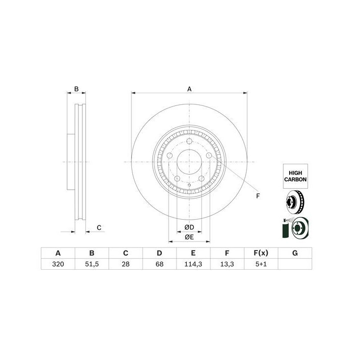 Stabdžių diskas BOSCH 0 986 479 H02