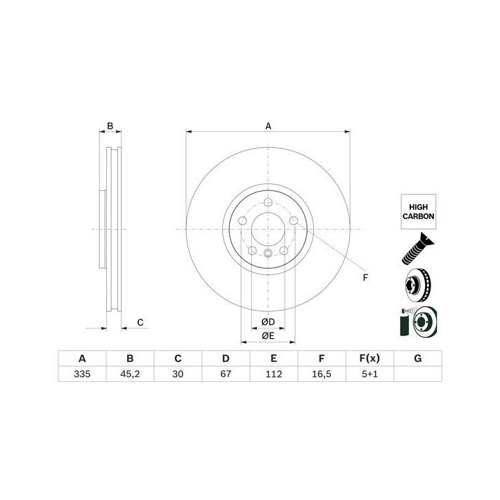Stabdžių diskas BOSCH 0 986 479 H10