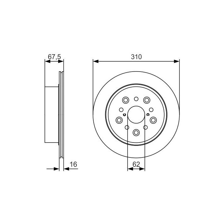Stabdžių diskas BOSCH 0 986 479 R25