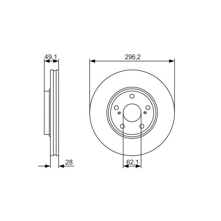 Stabdžių diskas BOSCH 0 986 479 R28